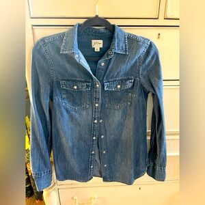 JCrew denim western button up shirt